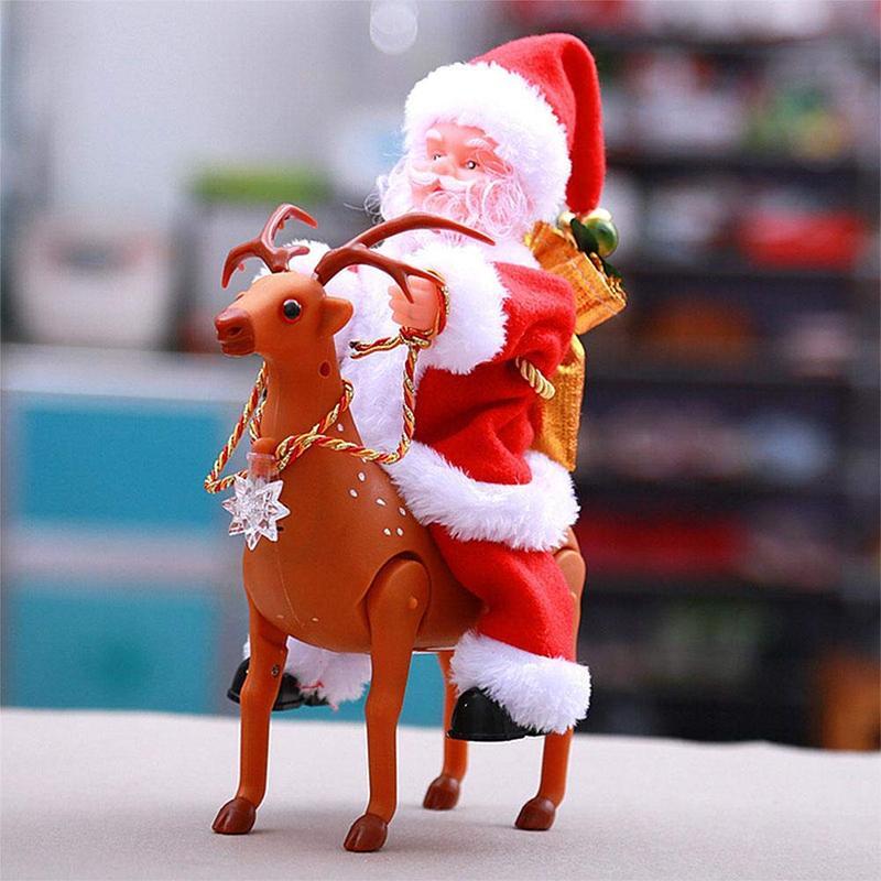 Santa Claus doll shaking the hips,Chimney Climbing Santa Claus,Santa Claus Riding An Electric Reindeer