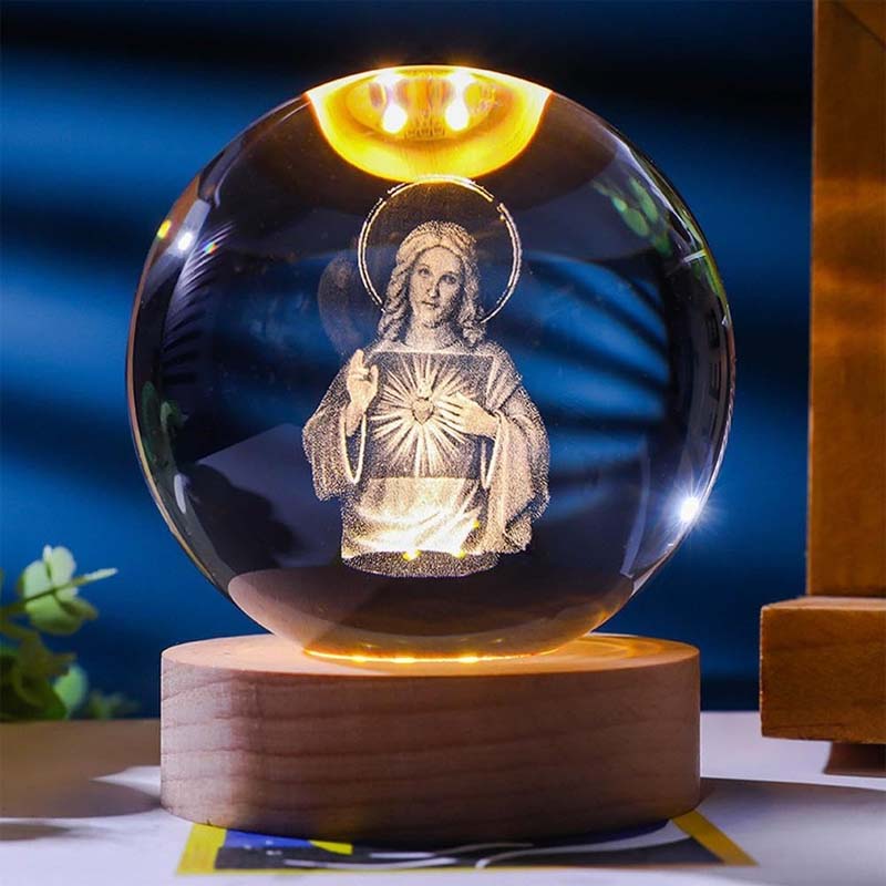 Jesus Glowing Crystal Ball