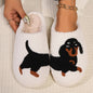 Cartoon Print Plush Slippers
