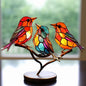 🌈Stained Glass Birds on Branch Desktop Ornaments🕊️