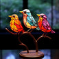🌈Stained Glass Birds on Branch Desktop Ornaments🕊️