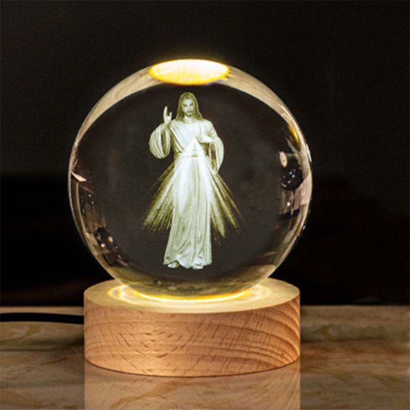 Jesus Glowing Crystal Ball