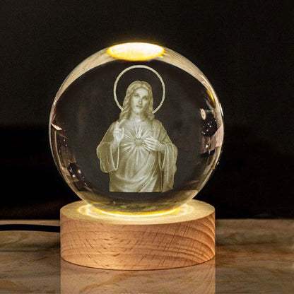 Jesus Glowing Crystal Ball